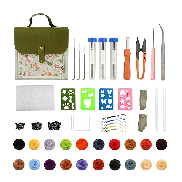 PandaHall Wool Needle Felting Kit for Beginners, Needle Felting Tools for Starter, Wool Roving Set with Wool Felt Tools & Foam Mat, Olive...
PandaHall Wool Needle Felting Kit for Beginners, Needle Felting Tools for Starter, Wool Roving Set with Wool Felt Tools & Foam Mat, Olive...