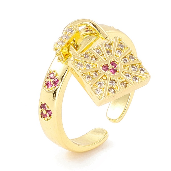 PandaHall Cubic Zirconia Padlock with Heart Charm Open Cuff Ring, Real 18K Gold Plated Brass Jewelry for Women, Cadmium Free & Lead Free..., Pink
PandaHall Cubic Zirconia Padlock with Heart Charm Open Cuff Ring, Real 18K Gold Plated Brass Jewelry for Women, Cadmium Free & Lead Free..., Pink