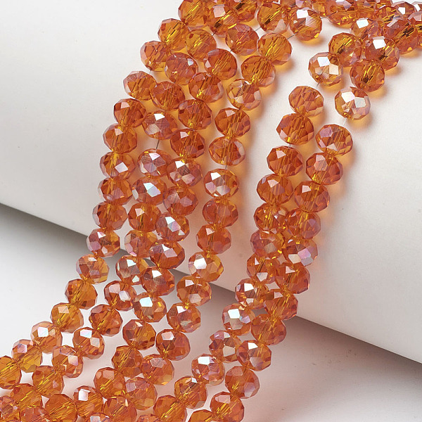 PandaHall Electroplate Glass Beads Strands, Half Plated, Rainbow Plated, Faceted, Rondelle, Dark Orange, 6x5mm, Hole: 1mm, about...
PandaHall Electroplate Glass Beads Strands, Half Plated, Rainbow Plated, Faceted, Rondelle, Dark Orange, 6x5mm, Hole: 1mm, about...