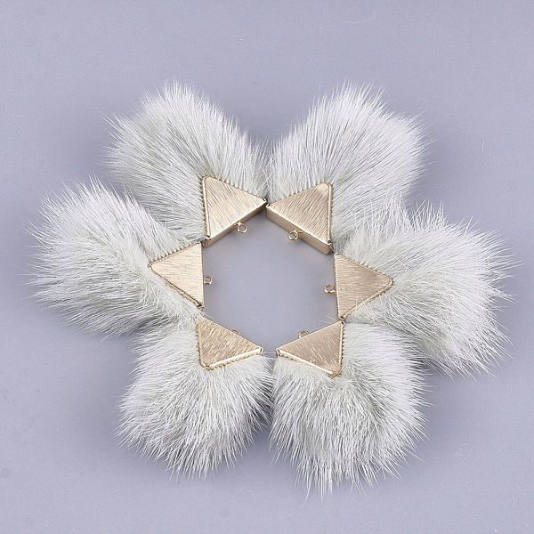 PandaHall Faux Mink Fur Tassel Pendant Decorations, with Brass Findings, Light Gold, Honeydew, 40~42x20~30x5.5~7mm, Hole: 2mm Fibre Others..., Green
PandaHall Faux Mink Fur Tassel Pendant Decorations, with Brass Findings, Light Gold, Honeydew, 40~42x20~30x5.5~7mm, Hole: 2mm Fibre Others..., Green