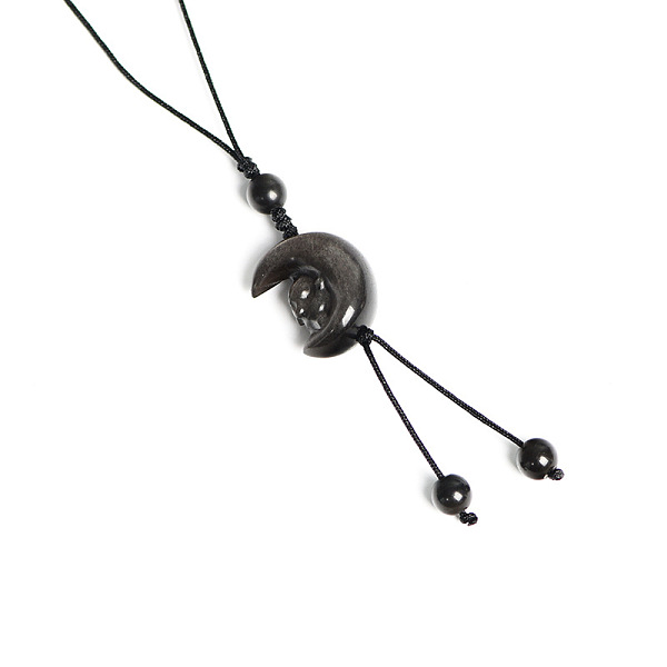 PandaHall Natural Silver Obsidian Pendant for Mobile Phone Strap, Haging Charms Decoration, Moon, 12cm Obsidian Moon
PandaHall Natural Silver Obsidian Pendant for Mobile Phone Strap, Haging Charms Decoration, Moon, 12cm Obsidian Moon