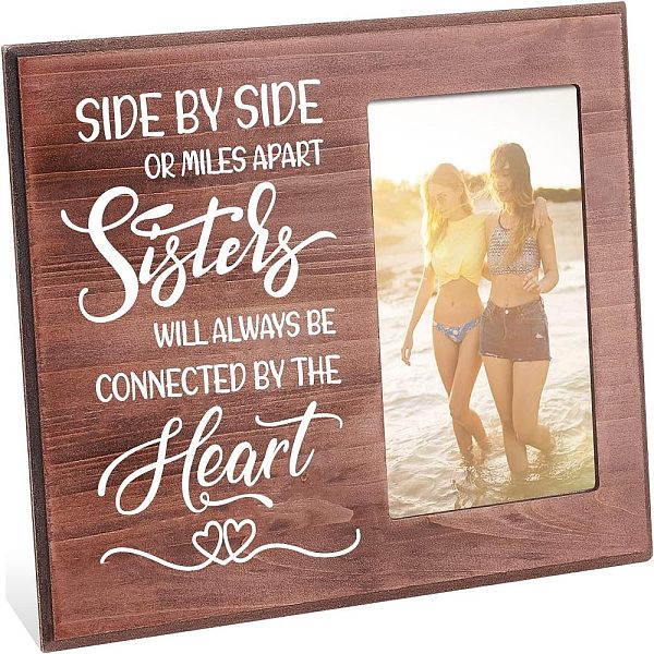 PandaHall FINGERINSPIRE Side By Side or Miles Apart Sister Will Always be Connected By The Heart, Sister Wooden Picture Frame 10x15cm Unique...
PandaHall FINGERINSPIRE Side By Side or Miles Apart Sister Will Always be Connected By The Heart, Sister Wooden Picture Frame 10x15cm Unique...