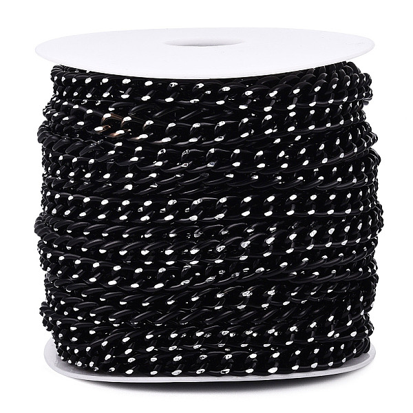 PandaHall Aluminium Curb Chains, Unwelded, with Spool, Electrophoresis Black, 10x7x2mm, about 65.62 Feet(20m)/Roll Aluminum
PandaHall Aluminium Curb Chains, Unwelded, with Spool, Electrophoresis Black, 10x7x2mm, about 65.62 Feet(20m)/Roll Aluminum