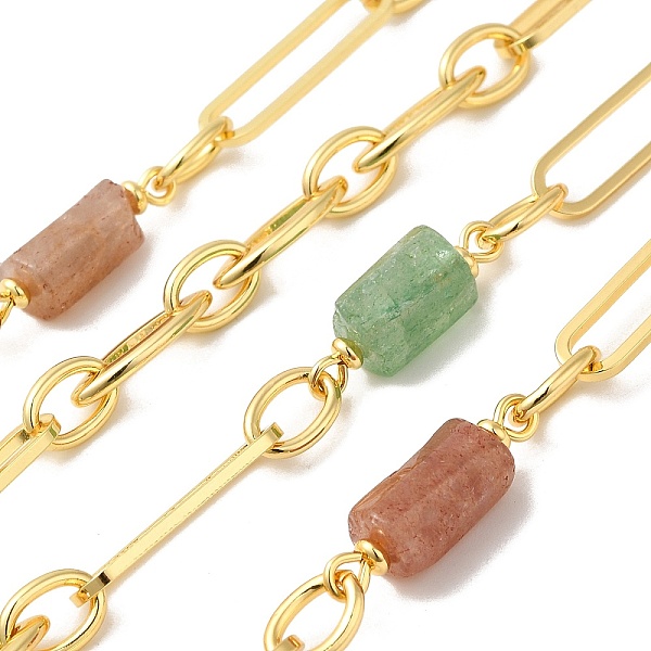 PandaHall Natural Strawberry Quartz Faceted Irregular Column Beaded Chains, with Rack Plating Real 18K Gold Plated Brass Oval Link Chains...
PandaHall Natural Strawberry Quartz Faceted Irregular Column Beaded Chains, with Rack Plating Real 18K Gold Plated Brass Oval Link Chains...