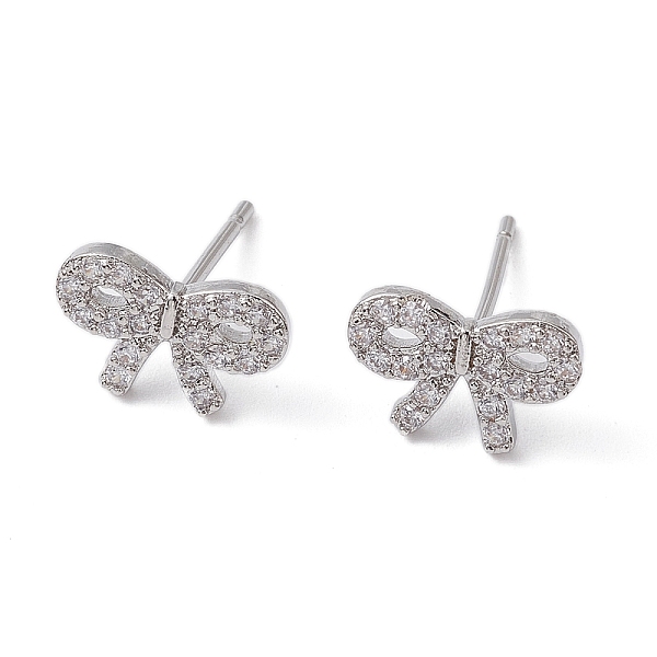 PandaHall Bowknot Brass Stud Earrings, with Clear Cubic Zirconia, Long-Lasting Plated, Lead Free & Cadmium Free, Platinum, 7x11mm Cubic...
PandaHall Bowknot Brass Stud Earrings, with Clear Cubic Zirconia, Long-Lasting Plated, Lead Free & Cadmium Free, Platinum, 7x11mm Cubic...