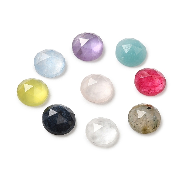 PandaHall Natural Mixed Gemstone Cabochons, Faceted, Half Round, Mixed Dyed and Undyed, 6x2.8mm Mixed Stone Half Round
PandaHall Natural Mixed Gemstone Cabochons, Faceted, Half Round, Mixed Dyed and Undyed, 6x2.8mm Mixed Stone Half Round