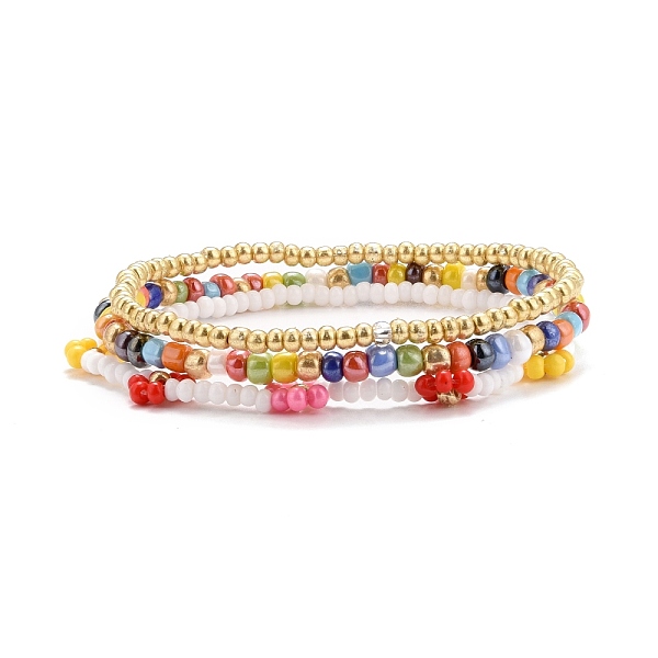 PandaHall 3Pcs 3 Style Glass Seed Stretch Beaded Bracelets Set, Baking Paint & Electroplate & Opaque Style Stackable Bracelets for Women..., Multicolor
PandaHall 3Pcs 3 Style Glass Seed Stretch Beaded Bracelets Set, Baking Paint & Electroplate & Opaque Style Stackable Bracelets for Women..., Multicolor
