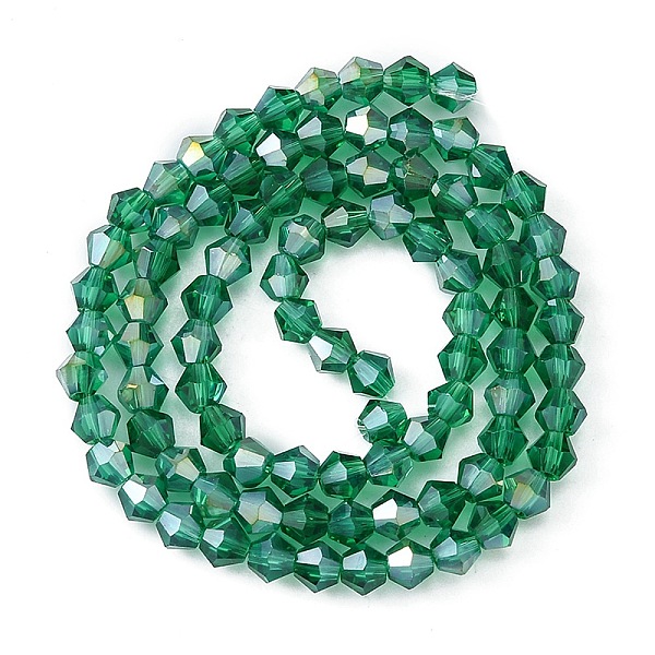 PandaHall Transparent Glass Beads, AB Color Plated, Faceted Bicone, Light Sea Green, 4x4mm, Hole: 1mm, about 92~96pcs/strand, 13.78~14.37...
PandaHall Transparent Glass Beads, AB Color Plated, Faceted Bicone, Light Sea Green, 4x4mm, Hole: 1mm, about 92~96pcs/strand, 13.78~14.37...