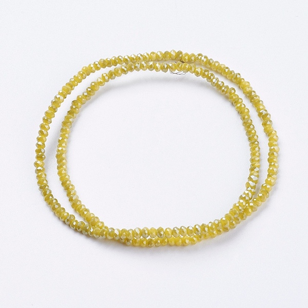 PandaHall Electroplate Glass Beads Strands, Pearl Luster Plated, Faceted, Rondelle, Yellow, 2.5x1mm, Hole: 0.5mm, about 185~190pcs/strand...
PandaHall Electroplate Glass Beads Strands, Pearl Luster Plated, Faceted, Rondelle, Yellow, 2.5x1mm, Hole: 0.5mm, about 185~190pcs/strand...