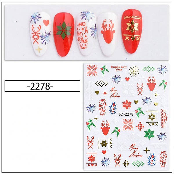 PandaHall Christmas Theme Nail Art Stickers, Nail Decals, for Nail Tips Decorations, Mixed Pattern, Colorful, 10.1x7.85cm Paper
PandaHall Christmas Theme Nail Art Stickers, Nail Decals, for Nail Tips Decorations, Mixed Pattern, Colorful, 10.1x7.85cm Paper