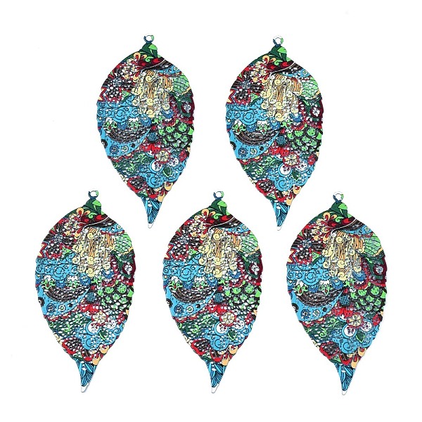 PandaHall 430 Stainless Steel Big Pendants, Spray Painted, Etched Metal Embellishments, Leaf with Plant Pattern, Dark Turquoise...
PandaHall 430 Stainless Steel Big Pendants, Spray Painted, Etched Metal Embellishments, Leaf with Plant Pattern, Dark Turquoise...