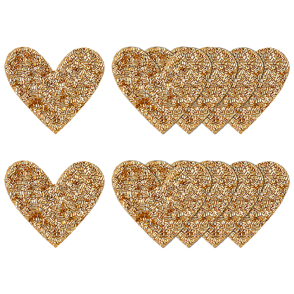 PandaHall TPU Iron on/Sew on Clothing Patches, Beading Appliques, Heart/Star, Gold, 69~70x78x2.5mm Plastic Heart Gold
PandaHall TPU Iron on/Sew on Clothing Patches, Beading Appliques, Heart/Star, Gold, 69~70x78x2.5mm Plastic Heart Gold