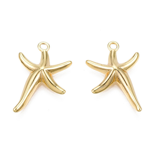 PandaHall Brass Pendants, Cadmium Free & Nickel Free & Lead Free, Starfish, Real 18K Gold Plated, 17x13x3mm, Hole: 1.4mm Brass Starfish
PandaHall Brass Pendants, Cadmium Free & Nickel Free & Lead Free, Starfish, Real 18K Gold Plated, 17x13x3mm, Hole: 1.4mm Brass Starfish