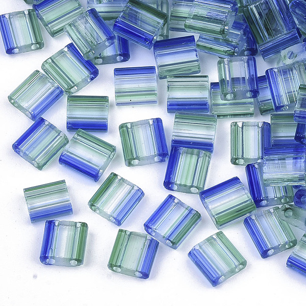 PandaHall 2-Hole Glass Seed Beads, Striped Seed Beads, Transparent Colours, Two Tone, Rectangle, Mauve, 5x4.5~5.5x2~2.5mm, Hole: 0.5~0.8mm..., Purple
PandaHall 2-Hole Glass Seed Beads, Striped Seed Beads, Transparent Colours, Two Tone, Rectangle, Mauve, 5x4.5~5.5x2~2.5mm, Hole: 0.5~0.8mm..., Purple