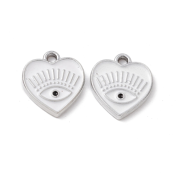 PandaHall Alloy Enamel Pendants, Platinum, Heart with Eye Charm, White, 14.5x13x1.5mm, Hole: 1.6mm Alloy+Enamel Eye White
PandaHall Alloy Enamel Pendants, Platinum, Heart with Eye Charm, White, 14.5x13x1.5mm, Hole: 1.6mm Alloy+Enamel Eye White