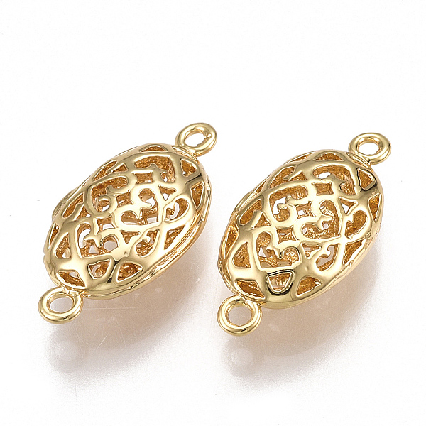 PandaHall Brass Links connectors, Hollow, Oval, Real 18K Gold Plated, 17.5x9x5mm, Hole: 1mm Brass Oval
PandaHall Brass Links connectors, Hollow, Oval, Real 18K Gold Plated, 17.5x9x5mm, Hole: 1mm Brass Oval