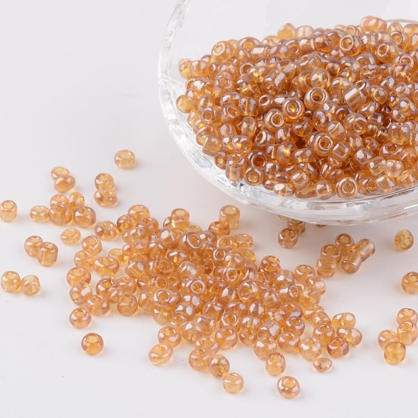 PandaHall Round Glass Seed Beads, Trans. Colours Lustered, Goldenrod, Size: about 4mm in diameter, hole: 1.5mm, about 496pcs/50g Glass Gold
PandaHall Round Glass Seed Beads, Trans. Colours Lustered, Goldenrod, Size: about 4mm in diameter, hole: 1.5mm, about 496pcs/50g Glass Gold