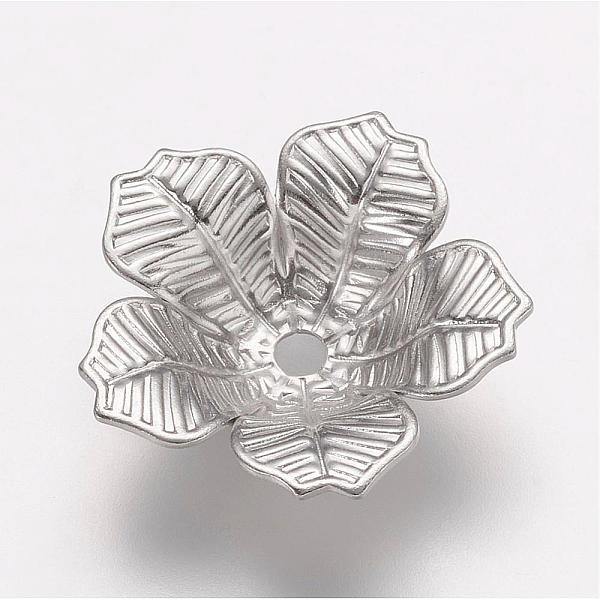 PandaHall Brass Bead Caps, Etched Metal Embellishments, Flower, 5-Petal, Platinum, 16x4mm, Hole: 2mm Brass
PandaHall Brass Bead Caps, Etched Metal Embellishments, Flower, 5-Petal, Platinum, 16x4mm, Hole: 2mm Brass