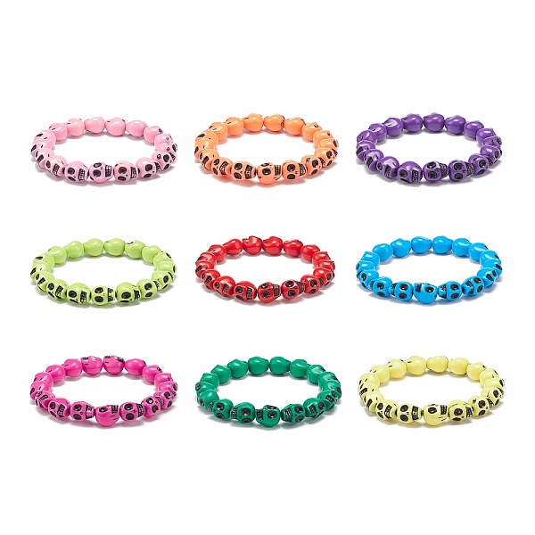 PandaHall 9Pcs 9 Color Plastic Skull Beaded Stretch Bracelets Set for Children, Mixed Color, Inner Diameter: 1-3/4 inch(4.6cm), 1Pc/color..., Multicolor
PandaHall 9Pcs 9 Color Plastic Skull Beaded Stretch Bracelets Set for Children, Mixed Color, Inner Diameter: 1-3/4 inch(4.6cm), 1Pc/color..., Multicolor