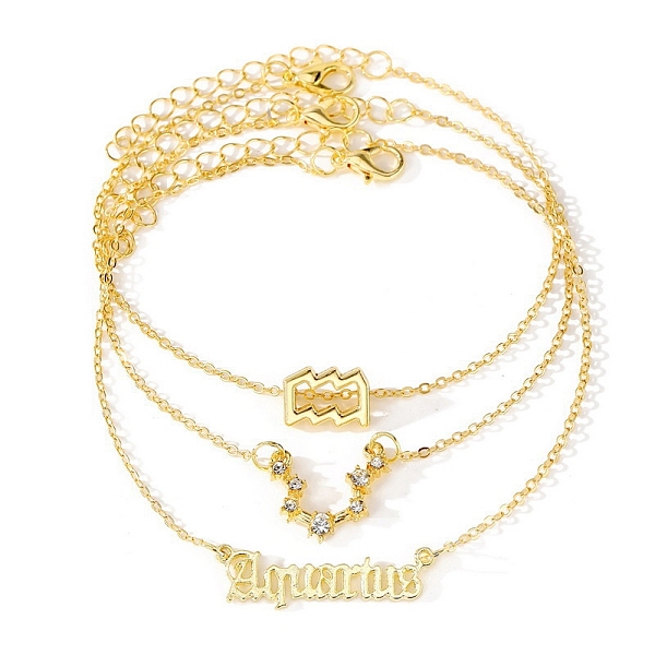 PandaHall 3Pcs Alloy Rhinestones Anklets, Twelve Constellations Charm Anklets for Women, Aquarius, 8 inch(20.4~21.6cm) Alloy Aquarius Clear
PandaHall 3Pcs Alloy Rhinestones Anklets, Twelve Constellations Charm Anklets for Women, Aquarius, 8 inch(20.4~21.6cm) Alloy Aquarius Clear