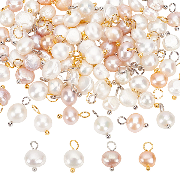 PandaHall 80Pcs 4 Styles Natural Cultured Freshwater Pearl Charms, with Golden & Platinum Brass Ball Head pins, Oval, Mixed Color..., Multicolor
PandaHall 80Pcs 4 Styles Natural Cultured Freshwater Pearl Charms, with Golden & Platinum Brass Ball Head pins, Oval, Mixed Color..., Multicolor