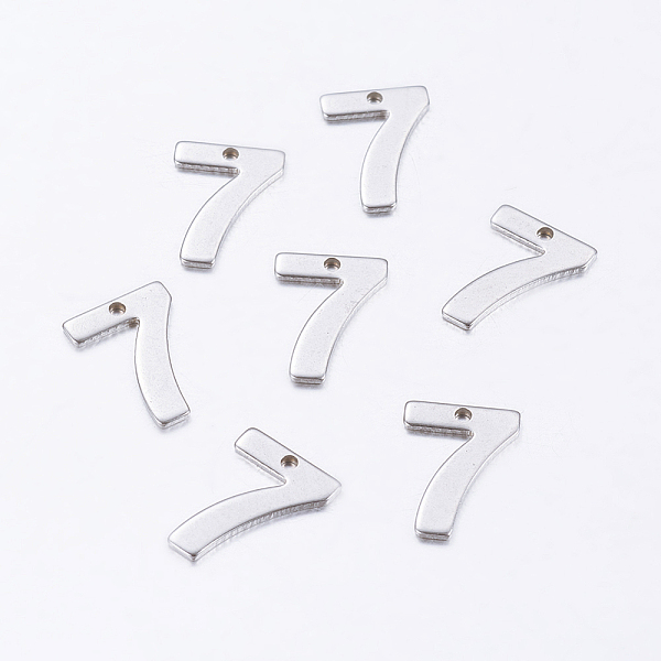 PandaHall 304 Stainless Steel Pendants, Number, Num.7, 11x8x0.7mm, Hole: 0.5mm 304 Stainless Steel Number
PandaHall 304 Stainless Steel Pendants, Number, Num.7, 11x8x0.7mm, Hole: 0.5mm 304 Stainless Steel Number