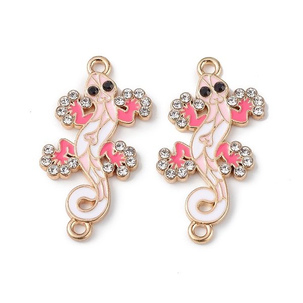 PandaHall Alloy Enamel Connector Charms, Lizard Links with Crystal Rhinestone, Light Gold, Cadmium Free & Nickel Free & Lead Free, Pink...
PandaHall Alloy Enamel Connector Charms, Lizard Links with Crystal Rhinestone, Light Gold, Cadmium Free & Nickel Free & Lead Free, Pink...