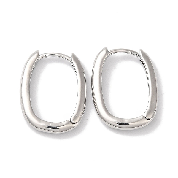 PandaHall Rectangle Brass Huggie Hoop Earrings for Women, Real Platinum Plated, 18x2.5mm Brass Oval
PandaHall Rectangle Brass Huggie Hoop Earrings for Women, Real Platinum Plated, 18x2.5mm Brass Oval