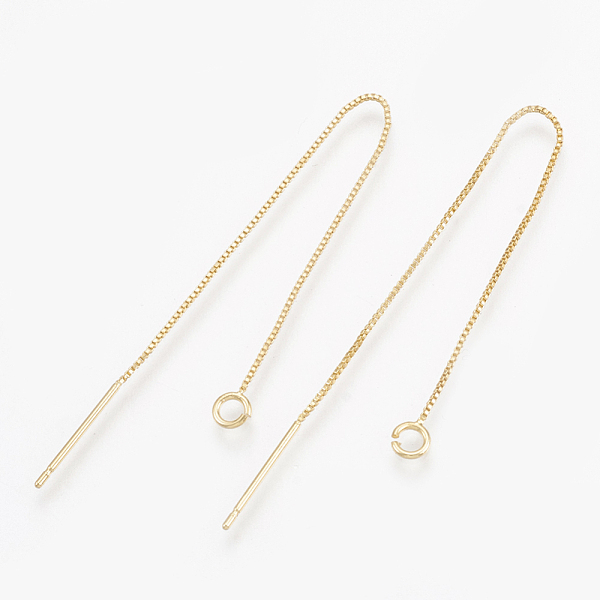 PandaHall Brass Stud Earring Findings, with Loop, Ear Threads, Real 18K Gold Plated, 82~87x0.5mm, Hole: 1.5mm Brass Others
PandaHall Brass Stud Earring Findings, with Loop, Ear Threads, Real 18K Gold Plated, 82~87x0.5mm, Hole: 1.5mm Brass Others