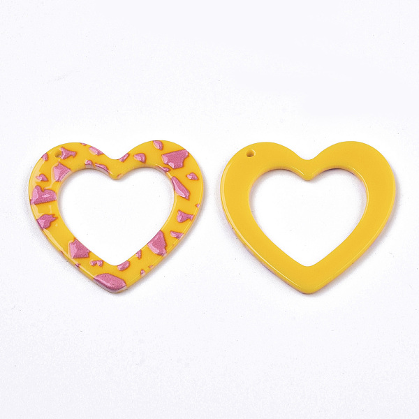 PandaHall Opaque Printed Acrylic Pendants, Heart, Gold, 36x39x2~3mm, Hole: 1.5mm Acrylic Heart Gold
PandaHall Opaque Printed Acrylic Pendants, Heart, Gold, 36x39x2~3mm, Hole: 1.5mm Acrylic Heart Gold