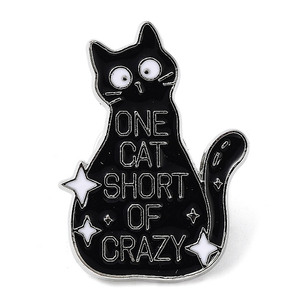 PandaHall Cartoon Style Cat Enamel Pins, Platinum Alloy Badge for Men Women, Black, 30x22x1.5mm Alloy+Enamel Cat Shape Black
PandaHall Cartoon Style Cat Enamel Pins, Platinum Alloy Badge for Men Women, Black, 30x22x1.5mm Alloy+Enamel Cat Shape Black