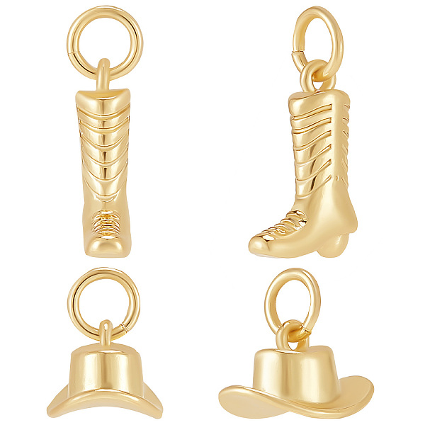 PandaHall Beebeecraft 8Pcs 2 Style Rack Plating Brass Charms, with Jump Ring, Long-Lasting Plated, Cadmium Free & Lead Free, Boot and Hat...
PandaHall Beebeecraft 8Pcs 2 Style Rack Plating Brass Charms, with Jump Ring, Long-Lasting Plated, Cadmium Free & Lead Free, Boot and Hat...