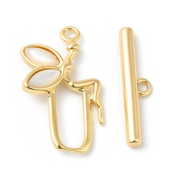 PandaHall Brass Toggle Clasps, with Shell, Fairy, Real 18K Gold Plated, Fairy: 18.5x10.5x3.5mm, Hole: 1.4mm, Bar: 17x4x2mm, Hole: 1mm Brass...
PandaHall Brass Toggle Clasps, with Shell, Fairy, Real 18K Gold Plated, Fairy: 18.5x10.5x3.5mm, Hole: 1.4mm, Bar: 17x4x2mm, Hole: 1mm Brass...