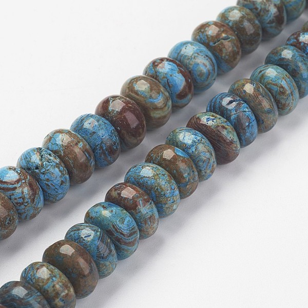 PandaHall Natural Chrysocolla Bead Strands, Dyed & Heated, Rondelle, 10~10.5x6mm, Hole: 1mm, about 63pcs/strand, 15.5 inch(39.5cm)...
PandaHall Natural Chrysocolla Bead Strands, Dyed & Heated, Rondelle, 10~10.5x6mm, Hole: 1mm, about 63pcs/strand, 15.5 inch(39.5cm)...