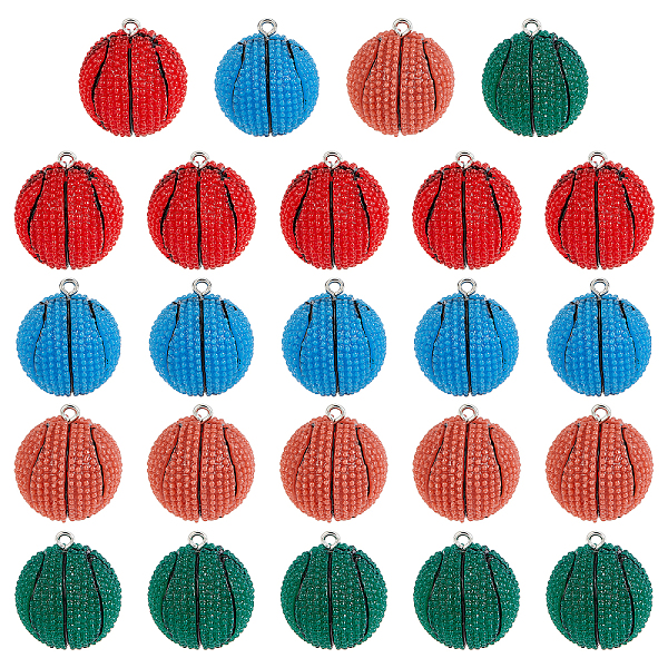 PandaHall AHADERMAKER 24Pcs 4 Colors Opaque Resin Pendants, with Platinum Tone Iron Loop, Bumpy Style Basketball Shape, Mixed Color..., Multicolor
PandaHall AHADERMAKER 24Pcs 4 Colors Opaque Resin Pendants, with Platinum Tone Iron Loop, Bumpy Style Basketball Shape, Mixed Color..., Multicolor