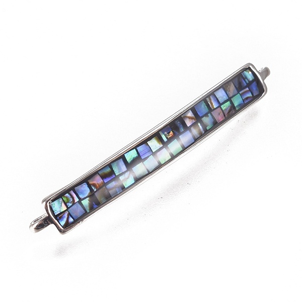 PandaHall Abalone Shell/Paua Shell Links, with Brass Findings, Rectangle, Platinum, 37x5x2.5mm, Hole: 0.8x2mm Brass+Shell Rectangle
PandaHall Abalone Shell/Paua Shell Links, with Brass Findings, Rectangle, Platinum, 37x5x2.5mm, Hole: 0.8x2mm Brass+Shell Rectangle