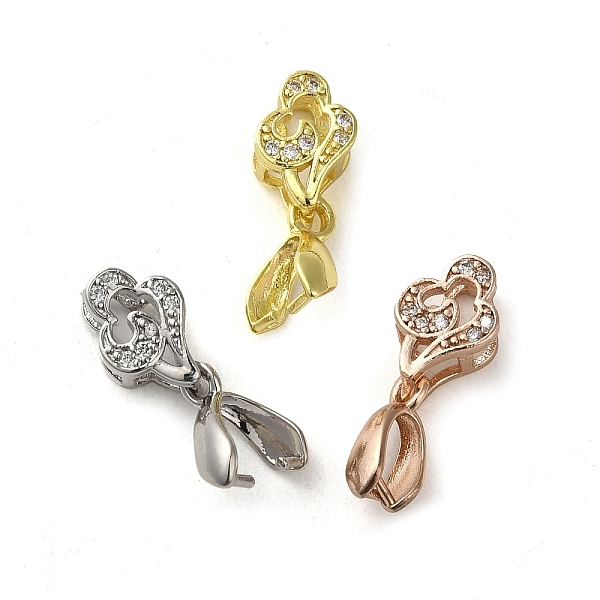 PandaHall Rack Plating Brass Micro Pave Clear Cubic Zirconia Ice Pick Pinch Bails, Long-Lasting Plated, Lead Free & Cadmium Free, Flwoer...
PandaHall Rack Plating Brass Micro Pave Clear Cubic Zirconia Ice Pick Pinch Bails, Long-Lasting Plated, Lead Free & Cadmium Free, Flwoer...