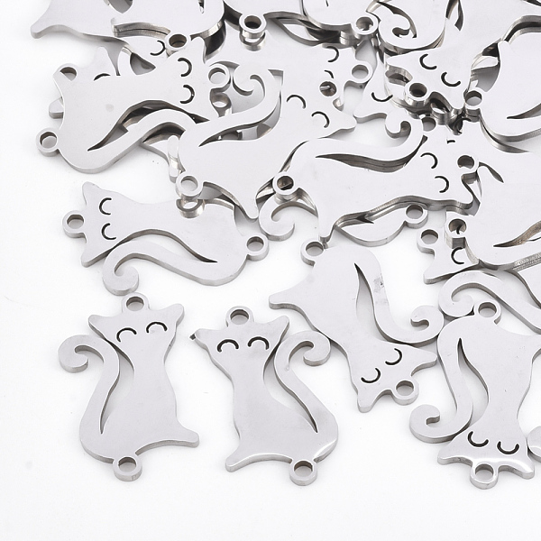 PandaHall 201 Stainless Steel Kitten Links connectors, Laser Cut Links, Cat Silhouette Shape, Stainless Steel Color, 17.5x11x1mm, Hole...
PandaHall 201 Stainless Steel Kitten Links connectors, Laser Cut Links, Cat Silhouette Shape, Stainless Steel Color, 17.5x11x1mm, Hole...