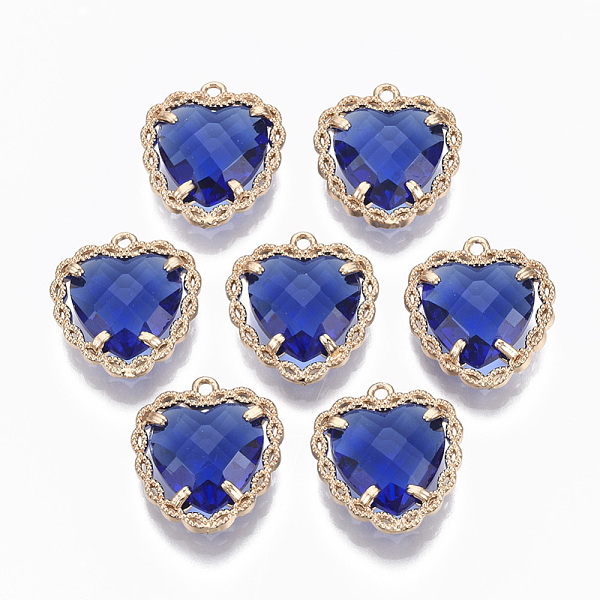 PandaHall Glass Pendants, with Brass Open Back Settings, Faceted, Heart, Light Gold, Blue, 18x16~17x5.5mm, Hole: 1.2mm Brass+Glass Heart...
PandaHall Glass Pendants, with Brass Open Back Settings, Faceted, Heart, Light Gold, Blue, 18x16~17x5.5mm, Hole: 1.2mm Brass+Glass Heart...