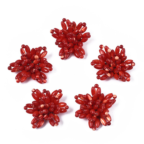 PandaHall Natural Trochid Shell/Trochus Shell Cabochons, with Platinum Iron Findings, Dyed, Flower, FireBrick, 29~33.5x34~37x11~12.5mm..., Red
PandaHall Natural Trochid Shell/Trochus Shell Cabochons, with Platinum Iron Findings, Dyed, Flower, FireBrick, 29~33.5x34~37x11~12.5mm..., Red