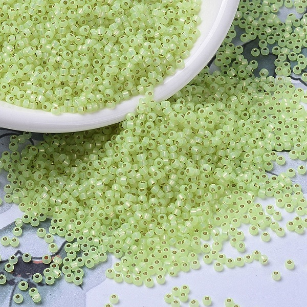 PandaHall MIYUKI Round Rocailles Beads, Japanese Seed Beads, (RR675) Silverlined Chartreuse Opal, 2x1.3mm, Hole: 0.8mm, about 1111pcs/10g..., Green
PandaHall MIYUKI Round Rocailles Beads, Japanese Seed Beads, (RR675) Silverlined Chartreuse Opal, 2x1.3mm, Hole: 0.8mm, about 1111pcs/10g..., Green