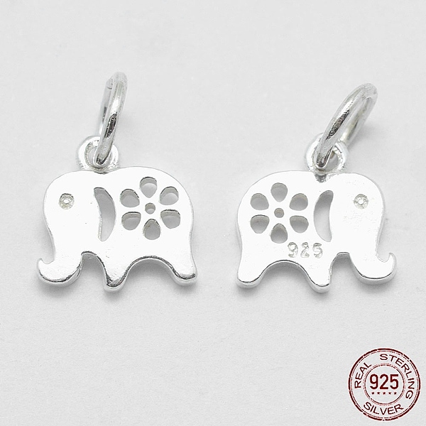PandaHall 925 Sterling Silver Pendants, Elephant, with 925 Stamp, Silver, 10x10x1.5mm, Hole: 4mm Sterling Silver Elephant
PandaHall 925 Sterling Silver Pendants, Elephant, with 925 Stamp, Silver, 10x10x1.5mm, Hole: 4mm Sterling Silver Elephant