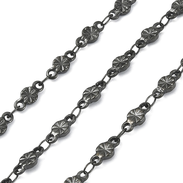 PandaHall Ion Plating(IP) 304 Stainless Steel Link Chains, Soldered, with Spool, Flat Round with Flower, Gunmetal, Link: 8x3.5~4x1~1.2mm...
PandaHall Ion Plating(IP) 304 Stainless Steel Link Chains, Soldered, with Spool, Flat Round with Flower, Gunmetal, Link: 8x3.5~4x1~1.2mm...