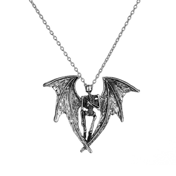 PandaHall Luminous Glow In The Dark Alloy Devil Pendant Necklace, Green, 24.41 inch(62cm) Alloy Green
PandaHall Luminous Glow In The Dark Alloy Devil Pendant Necklace, Green, 24.41 inch(62cm) Alloy Green