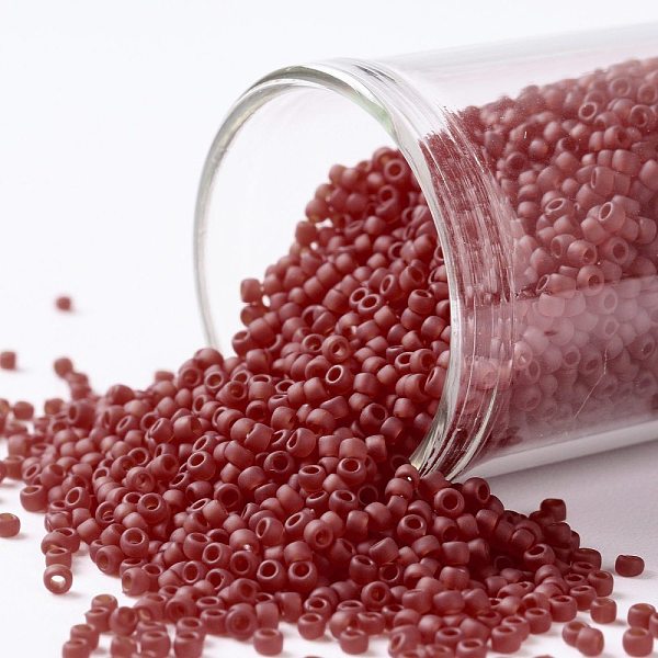 PandaHall TOHO Round Seed Beads, Japanese Seed Beads, (5CF) Transparent Frost Ruby, 15/0, 1.5mm, Hole: 0.7mm, about 3000pcs/10g Glass Red
PandaHall TOHO Round Seed Beads, Japanese Seed Beads, (5CF) Transparent Frost Ruby, 15/0, 1.5mm, Hole: 0.7mm, about 3000pcs/10g Glass Red