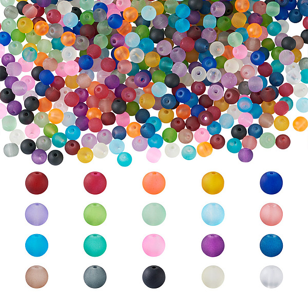 PandaHall Craftdady 500Pcs 20 Colors Transparent Frosted Glass Beads Strands, Round, for Beading Jewelry Making, Mixed Color, 6mm, Hole..., Multicolor
PandaHall Craftdady 500Pcs 20 Colors Transparent Frosted Glass Beads Strands, Round, for Beading Jewelry Making, Mixed Color, 6mm, Hole..., Multicolor
