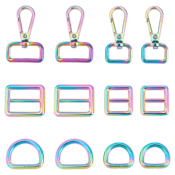 PandaHall SUPERFINDINGS 12Pcs Rainbow Swivel Hook Claw Clasp Purse Hardware Keychain Hooks with D Rings Snap Hooks Metal Swivel Clasps...
PandaHall SUPERFINDINGS 12Pcs Rainbow Swivel Hook Claw Clasp Purse Hardware Keychain Hooks with D Rings Snap Hooks Metal Swivel Clasps...