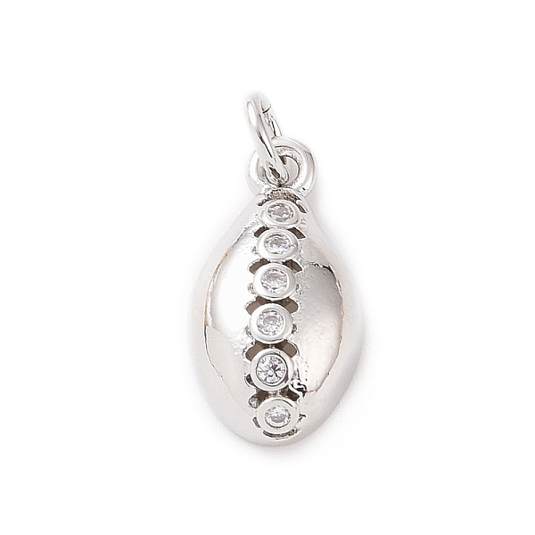 PandaHall Brass Micro Pave Cubic Zirconia Charms, with Jump Ring, Cowrie Shell Shape Charm, Platinum, 15x8x4mm, Hole: 2.8mm Brass+Cubic..., Clear
PandaHall Brass Micro Pave Cubic Zirconia Charms, with Jump Ring, Cowrie Shell Shape Charm, Platinum, 15x8x4mm, Hole: 2.8mm Brass+Cubic..., Clear