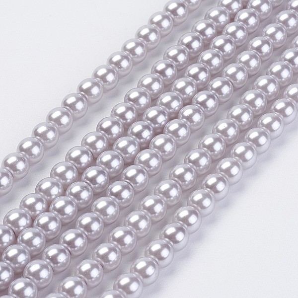 PandaHall Eco-Friendly Dyed Glass Pearl Beads Strands, Grade A, Round, Cotton Cord Threaded, Lavender, 6mm, Hole: 1.2~1.5mm, about..., Purple
PandaHall Eco-Friendly Dyed Glass Pearl Beads Strands, Grade A, Round, Cotton Cord Threaded, Lavender, 6mm, Hole: 1.2~1.5mm, about..., Purple