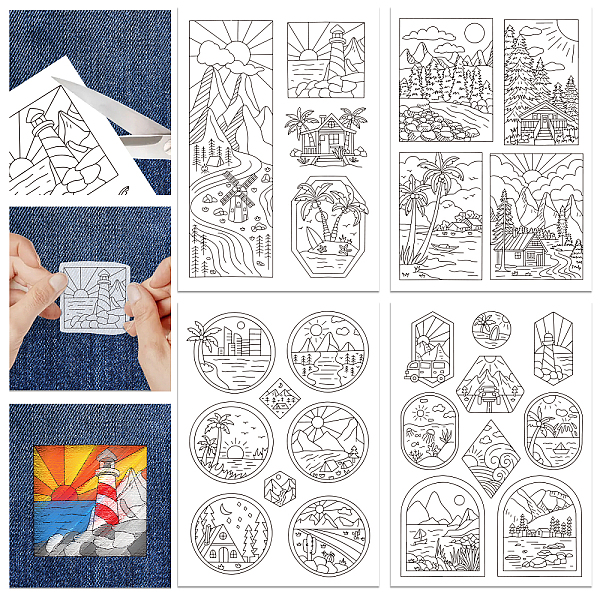 PandaHall GLOBLELAND 4 Sheets Window Landscape Pattern Water Soluble Embroidery Hand Sewing Stabilizers for Fabric Stitch Practice...
PandaHall GLOBLELAND 4 Sheets Window Landscape Pattern Water Soluble Embroidery Hand Sewing Stabilizers for Fabric Stitch Practice...
